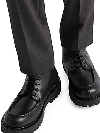 Laced Leather Booties