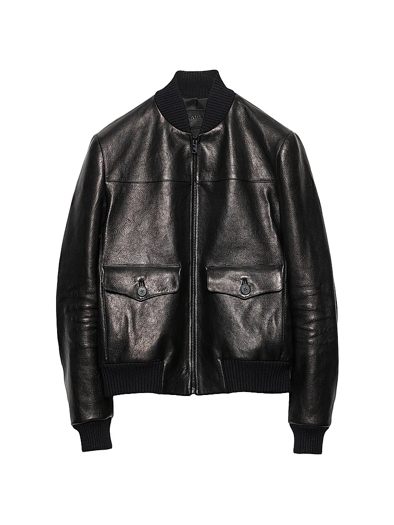 Leather Bomber Jacket