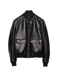 Leather Bomber Jacket