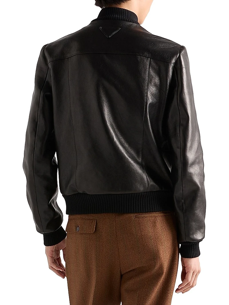 Leather Bomber Jacket