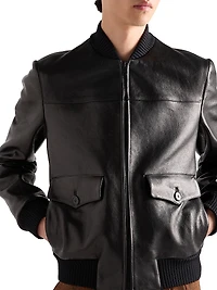 Leather Bomber Jacket