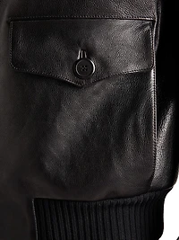 Leather Bomber Jacket
