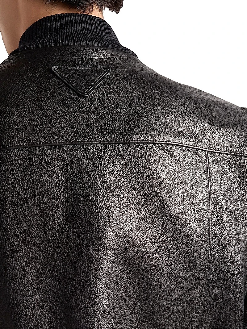 Leather Bomber Jacket