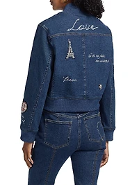 Dominique Denim Varsity Jacket