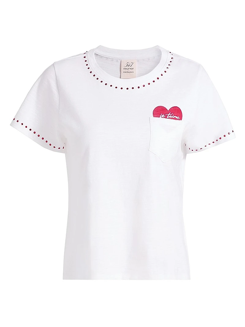 Heart Pocket Cotton T-Shirt