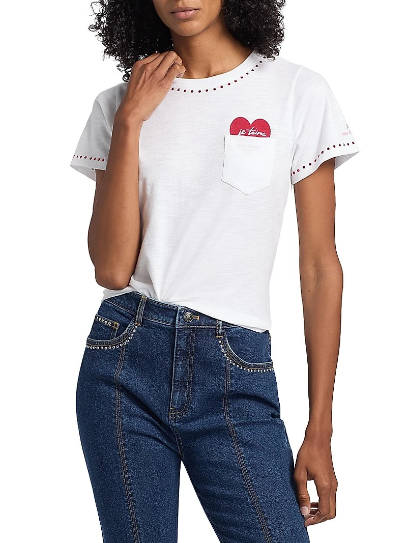 Heart Pocket Cotton T-Shirt