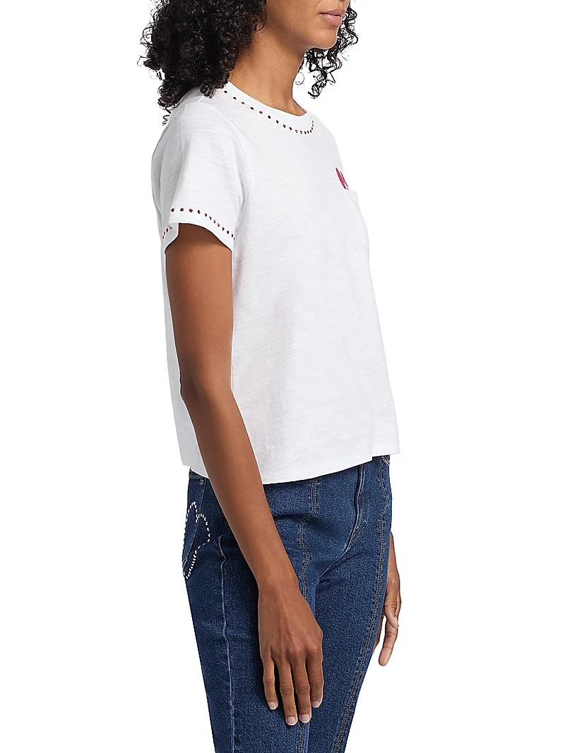 Heart Pocket Cotton T-Shirt