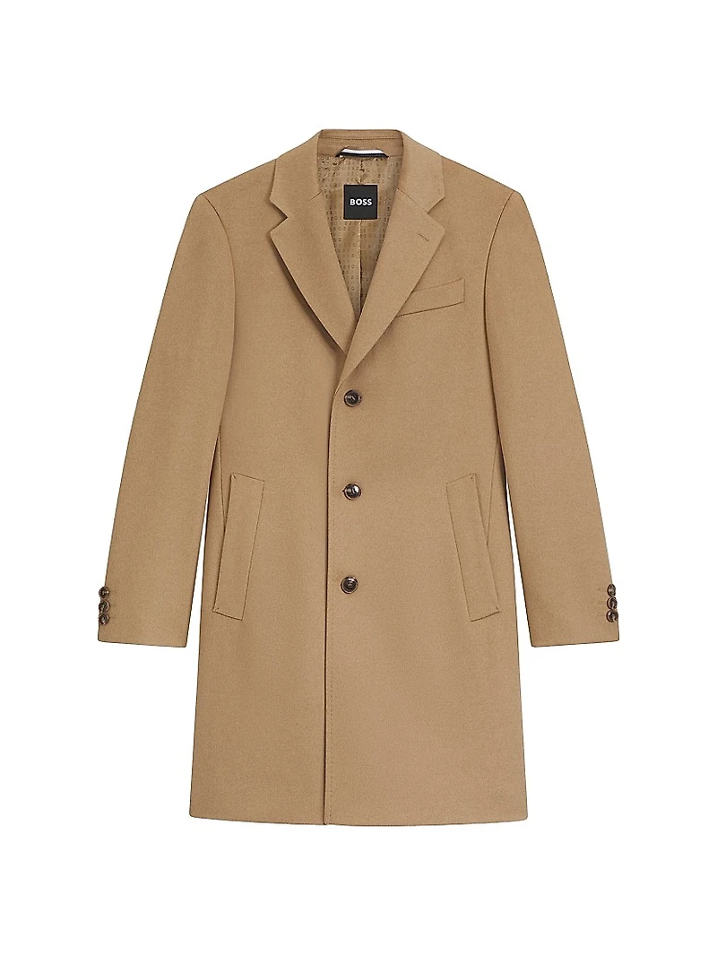 Regular-Fit Wool and Cashmere Coat