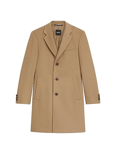 Regular-Fit Wool and Cashmere Coat