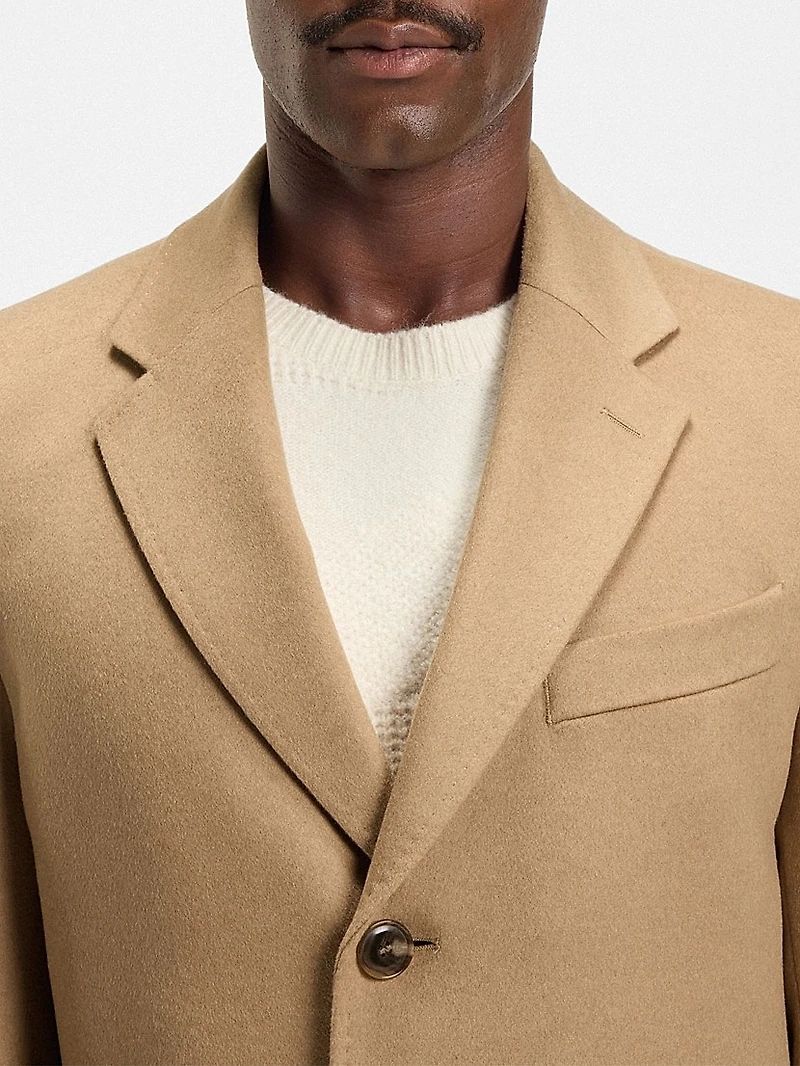 Regular-Fit Wool and Cashmere Coat