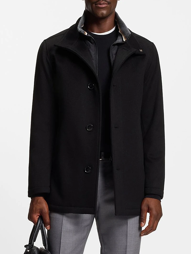 Relaxed-Fit Car Coat Virgin Wool and Cashmere