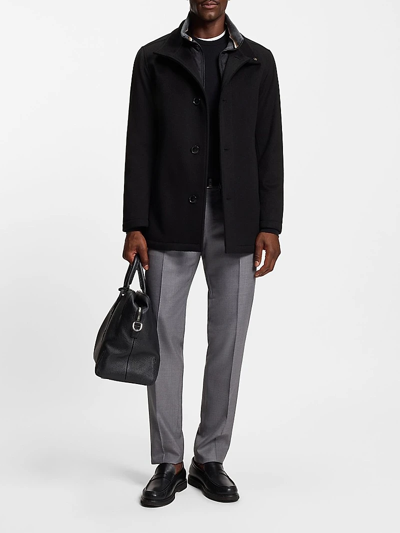 Relaxed-Fit Car Coat Virgin Wool and Cashmere