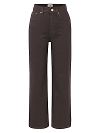 Karmine Refined Wide Leg High Rise Coated Jeans