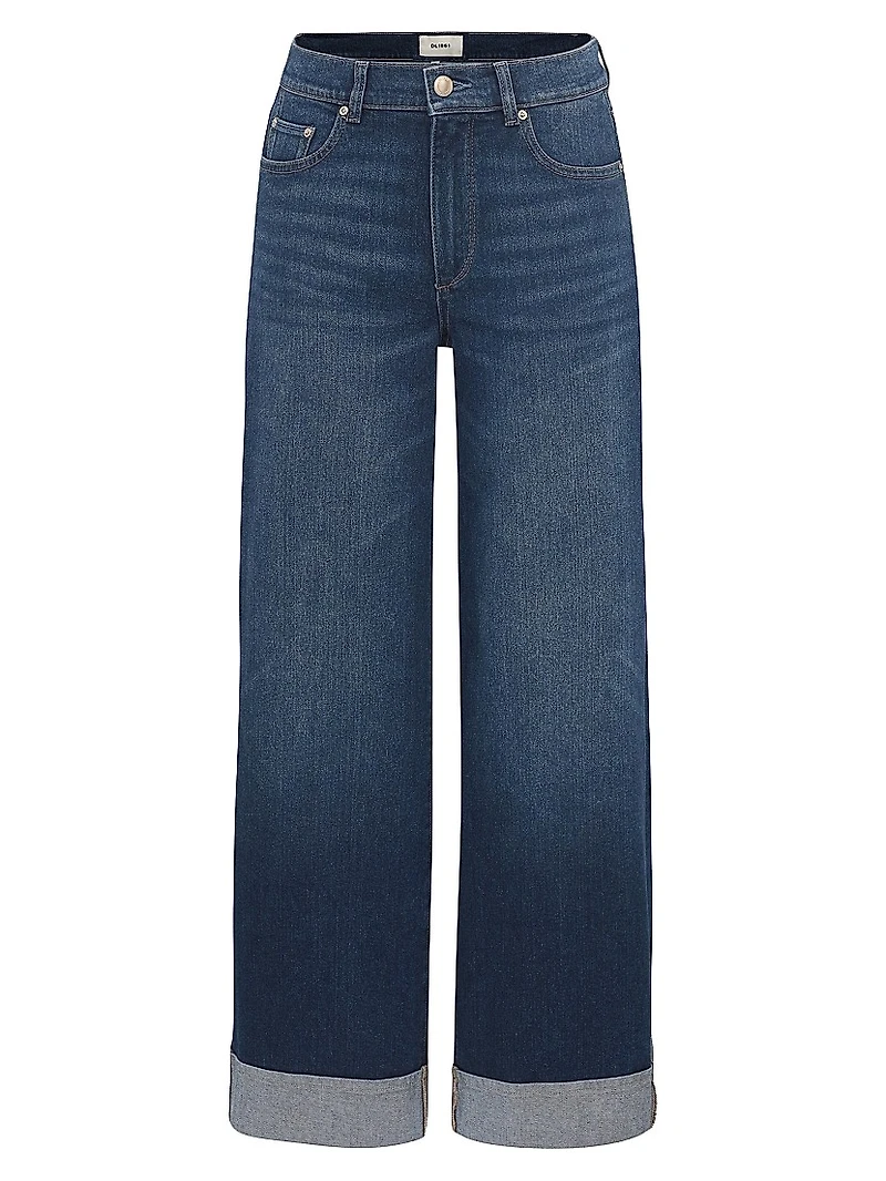 Hepburn Wide Leg Mid Rise Jeans