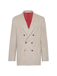 One and a Half Breasted Deconstructed Blazer with Patch Pockets