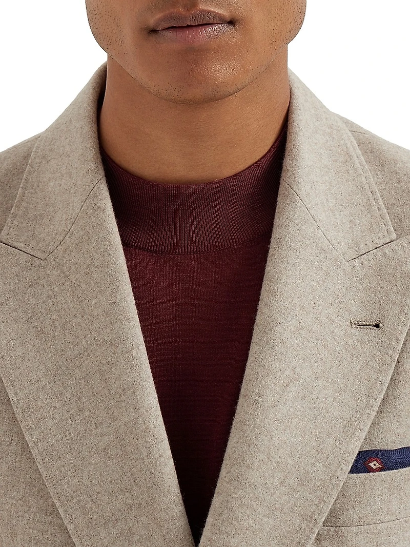 One and a Half Breasted Deconstructed Blazer with Patch Pockets