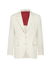 Cotton Blend One and a Half Breasted Deconstructed Blazer