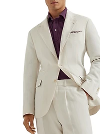 Cotton Blend One and a Half Breasted Deconstructed Blazer