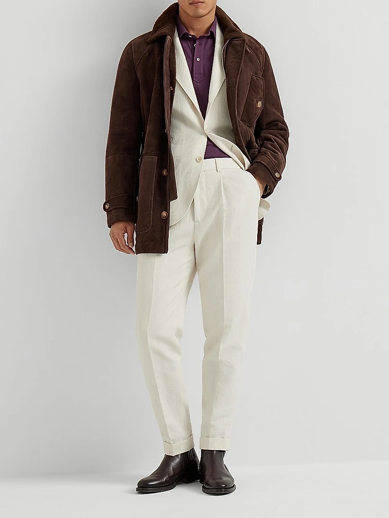 Cotton Blend One and a Half Breasted Deconstructed Blazer
