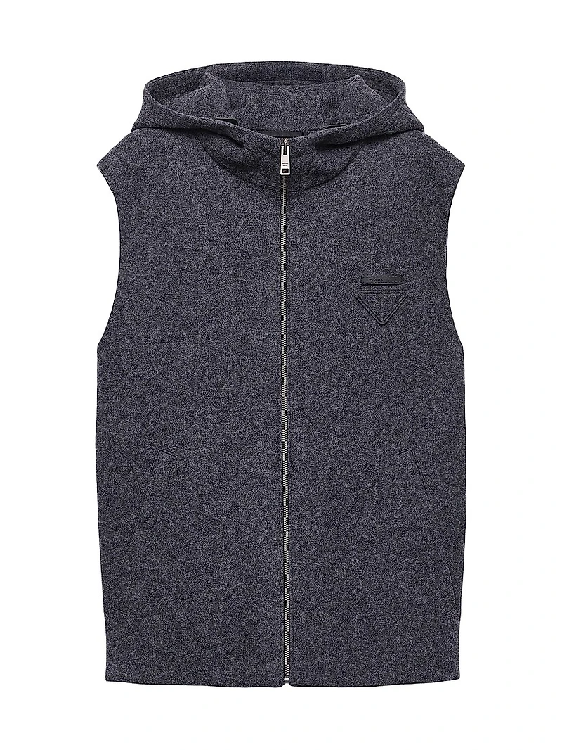 Wool and Cashmere Zipper Vest