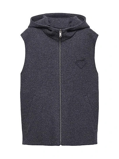 Wool and Cashmere Zipper Vest