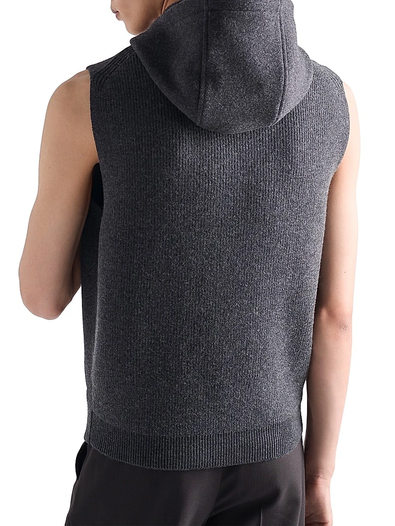 Wool and Cashmere Zipper Vest