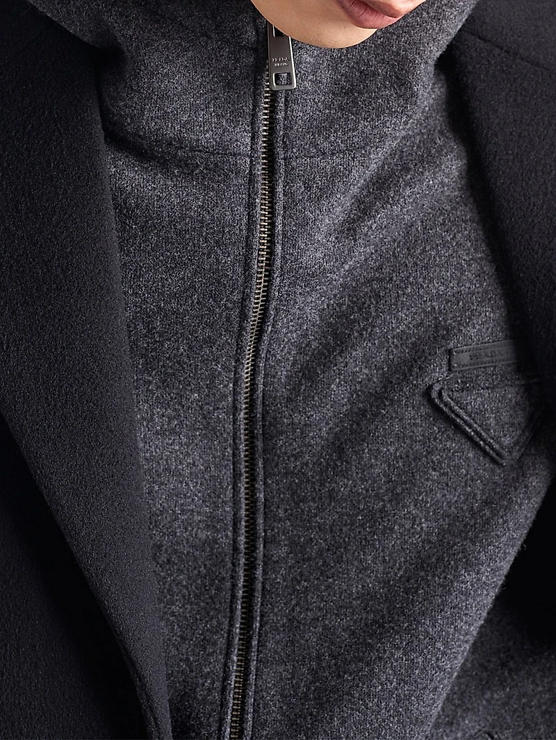 Wool and Cashmere Zipper Vest