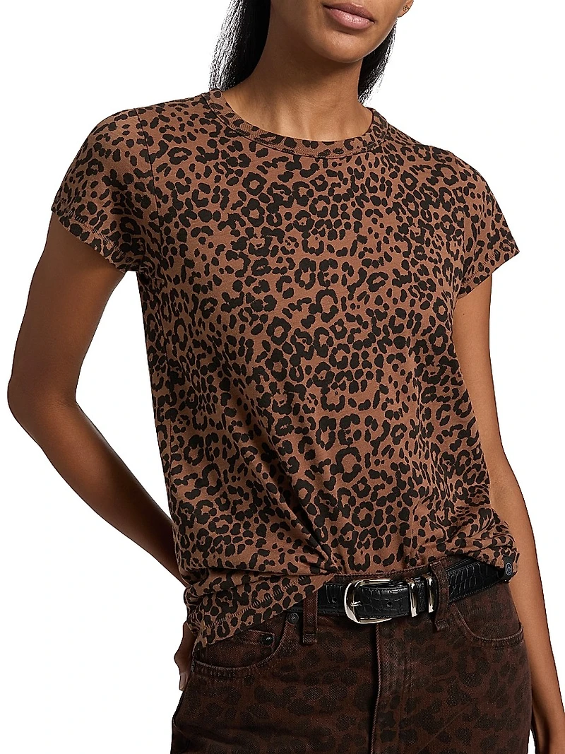 All Over Leopard-Print Cotton T-Shirt