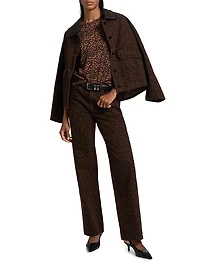 Shea Leopard-Print Relaxed-Fit Straight Jeans