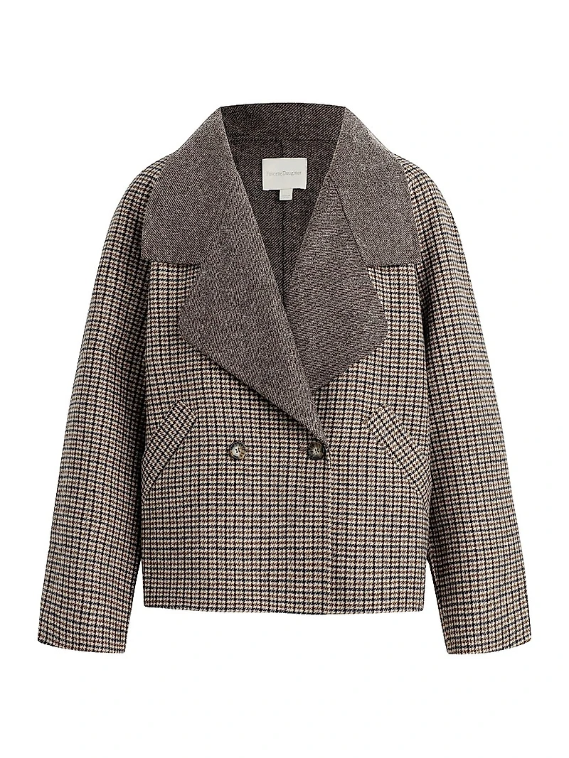 The Cameron Plaid Wool-Blend Oversized Coat