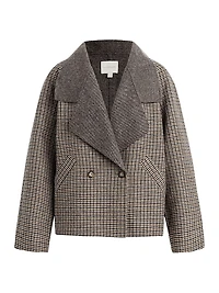 The Cameron Plaid Wool-Blend Oversized Coat