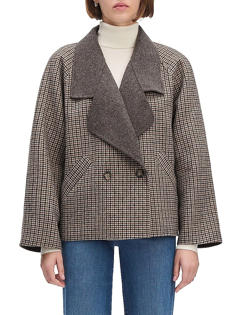 The Cameron Plaid Wool-Blend Oversized Coat
