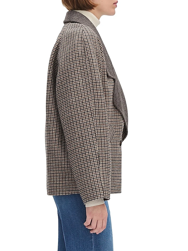 The Cameron Plaid Wool-Blend Oversized Coat