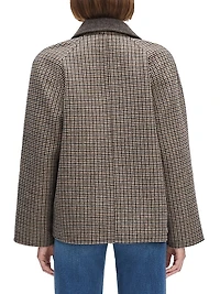 The Cameron Plaid Wool-Blend Oversized Coat