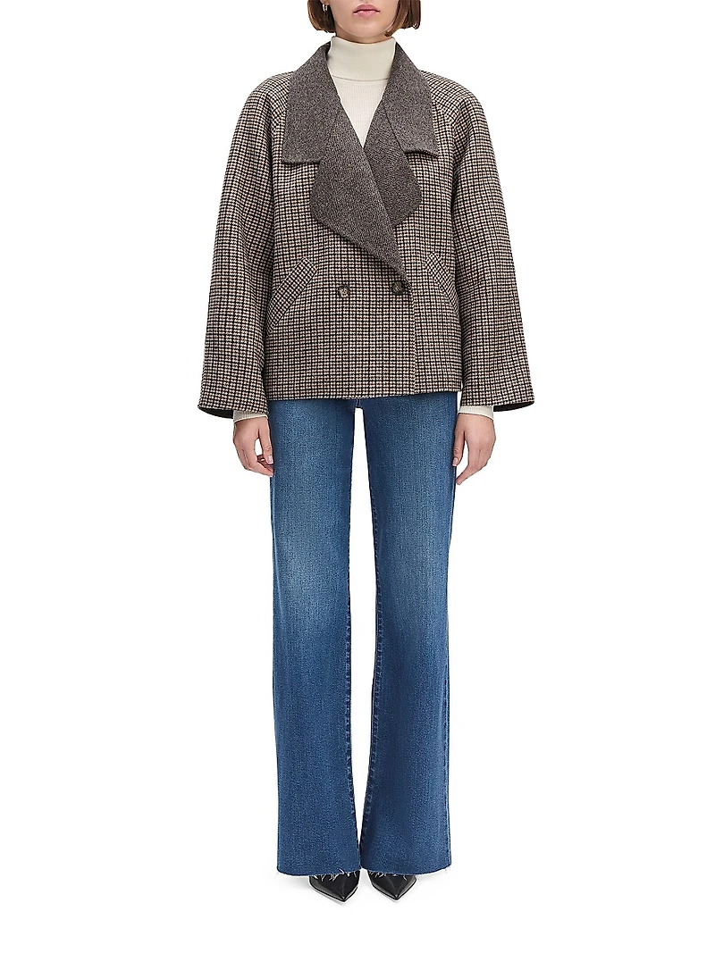 The Cameron Plaid Wool-Blend Oversized Coat