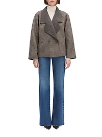 The Cameron Plaid Wool-Blend Oversized Coat