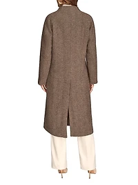 Cocoon Double-Breasted Wool-Blend Coat