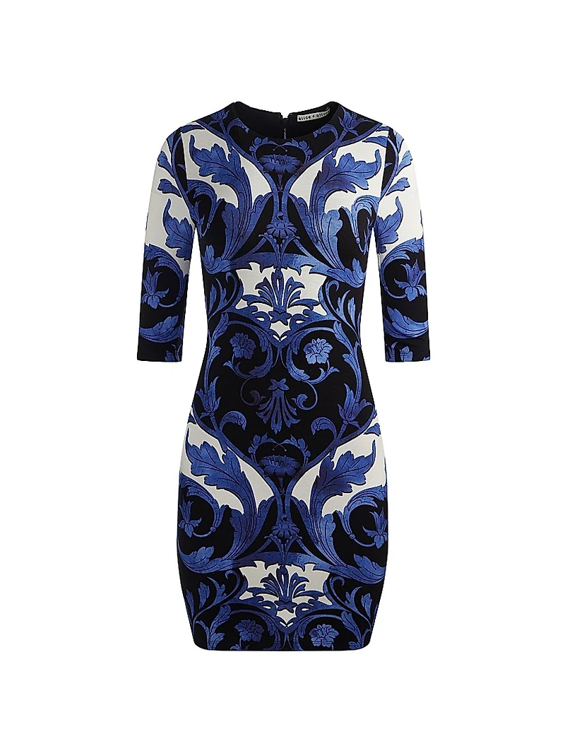 Delora Printed Fitted Minidress