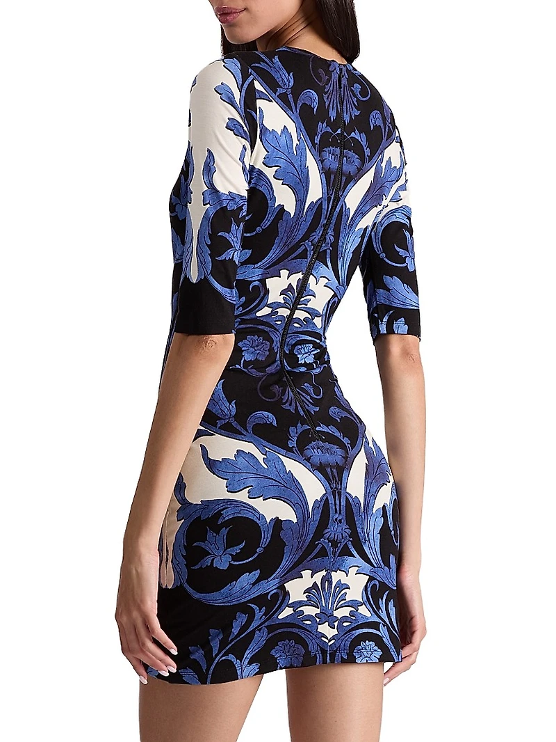 Delora Printed Fitted Minidress