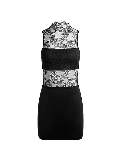 Nichol Lace-Insert Minidress