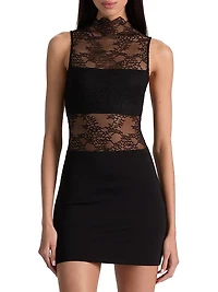 Nichol Lace-Insert Minidress