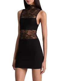 Nichol Lace-Insert Minidress