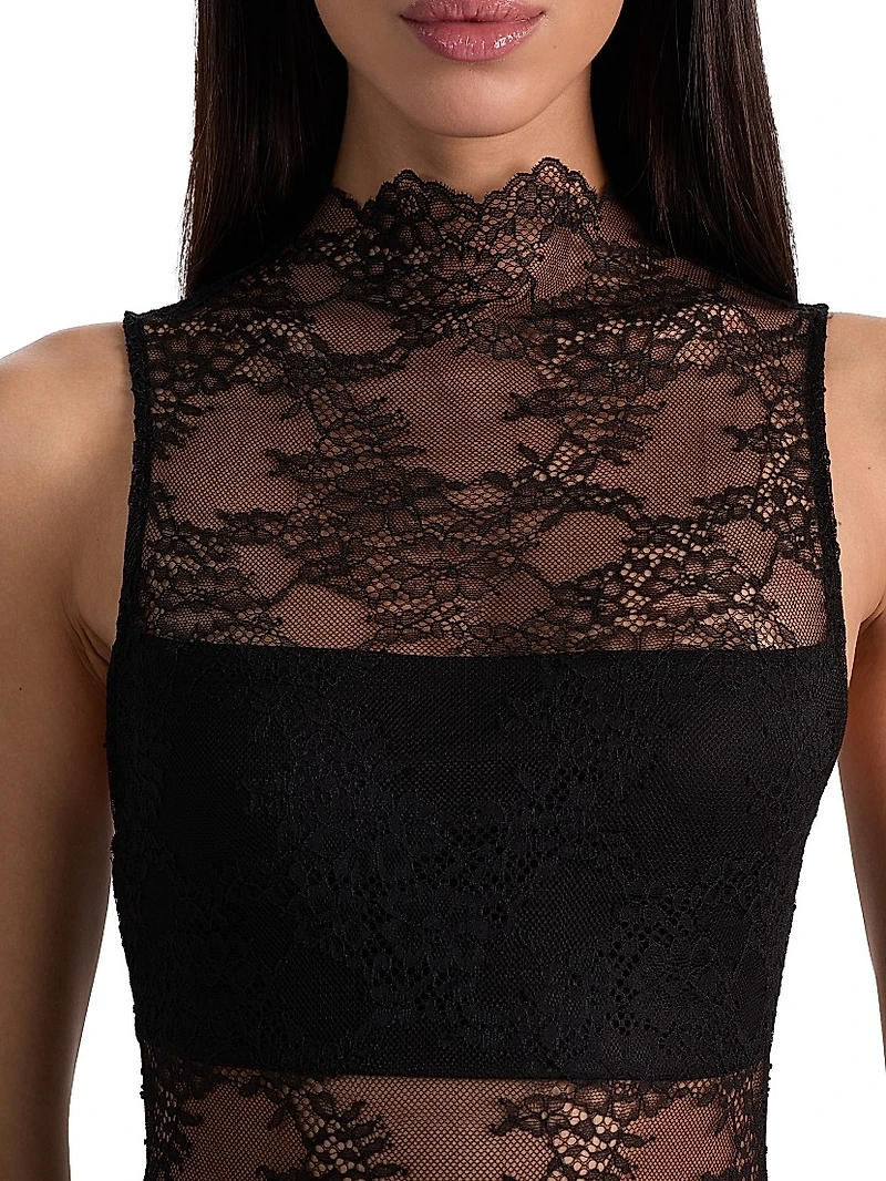 Nichol Lace-Insert Minidress