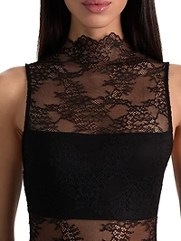 Nichol Lace-Insert Minidress