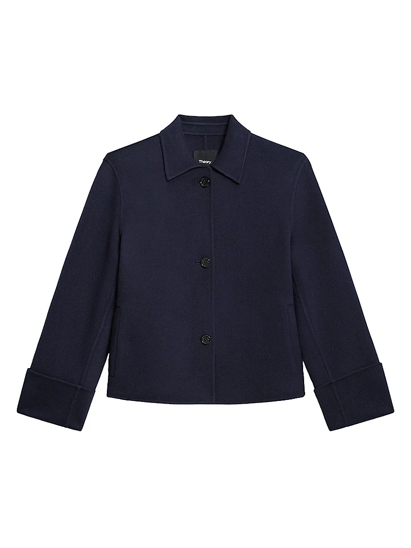 Wool-Cashmere Boxy Jacket