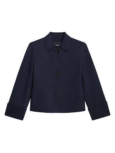 Wool-Cashmere Boxy Jacket
