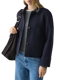 Wool-Cashmere Boxy Jacket