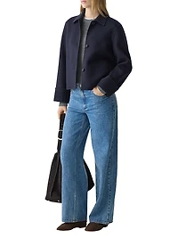 Wool-Cashmere Boxy Jacket