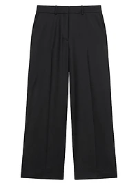 Pleated-Front Virgin Wool Pants