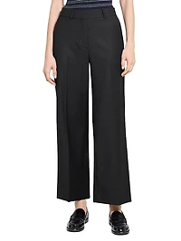 Pleated-Front Virgin Wool Pants